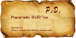 Poparadu Diána névjegykártya